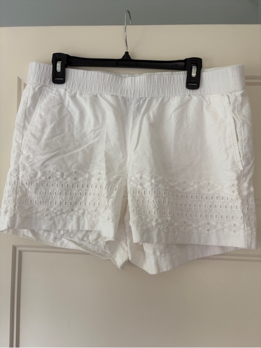 J. Crew White Eyelet Shorts